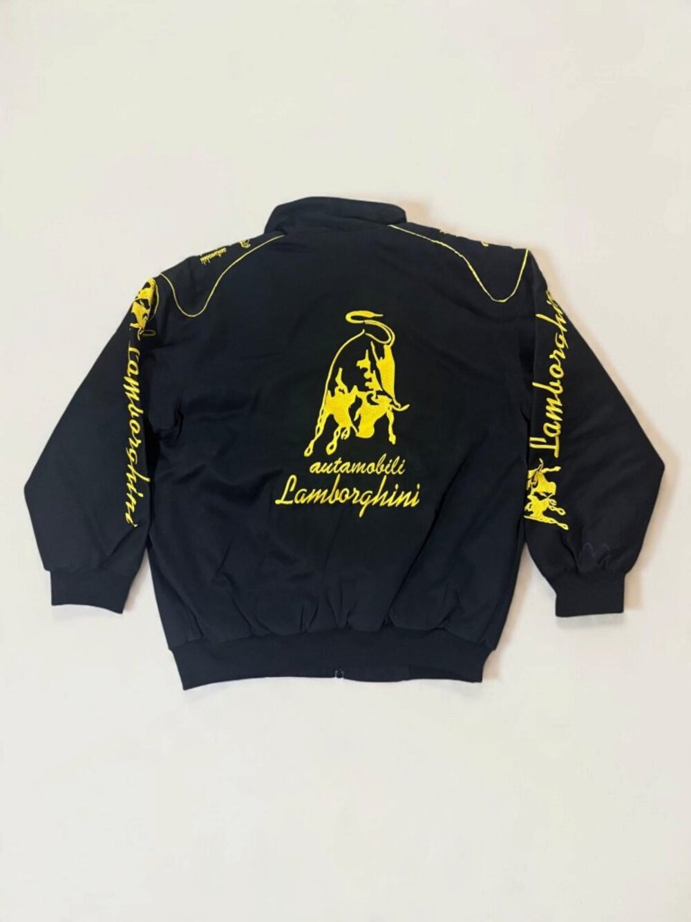 Vintage Lamborghini Black & Yellow Track Jacket motorsports size size M